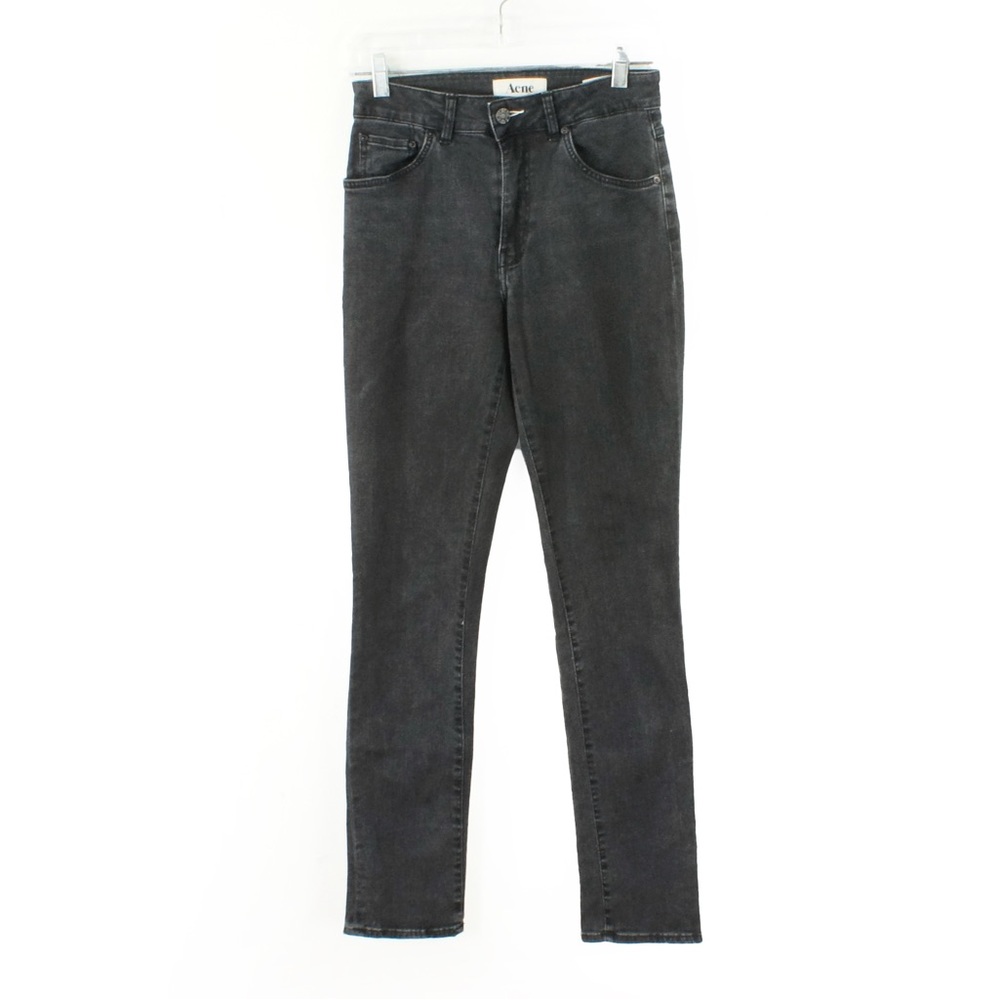 Acne Studios Needle Rocca Washed Black Straight Skinny Jeans